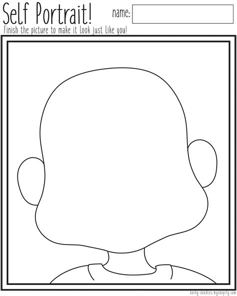 Printable Kindergarten Self Portrait Template